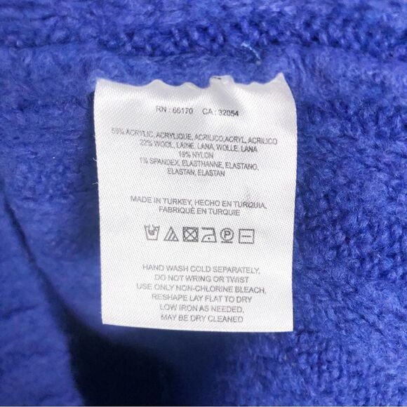 ANTHROPOLOGIE | MOTH Oversized High Low Button Front Blue Cardigan Women’s Small - Picture 10 of 11